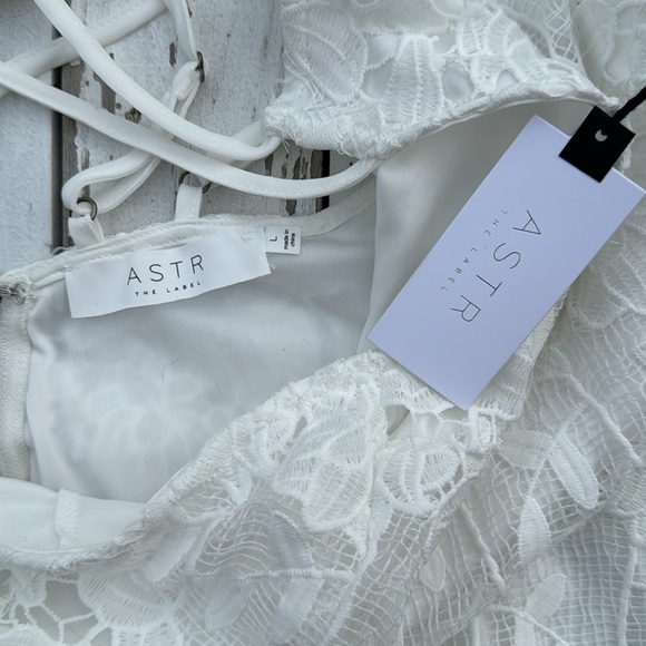 ASTR The Label White Overlay Cocktail Dress NWT - Picture 11 of 11